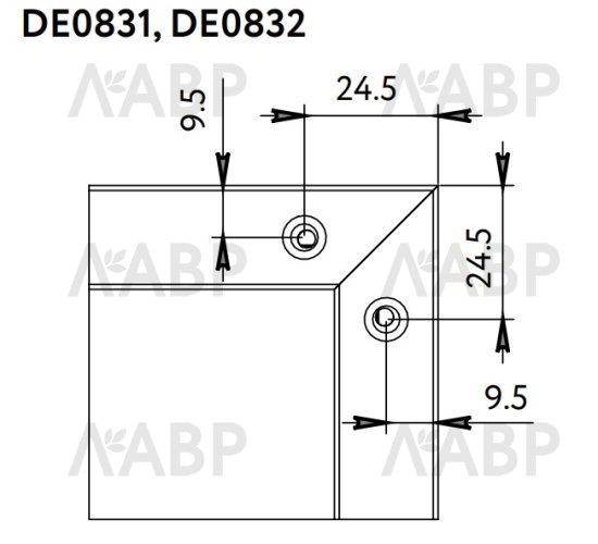 Уголок соединительный для рамочного профиля узкого, серебро Aristo / 92226 / оптом и в розницу / мебельная фурнитура "ЛАВР"