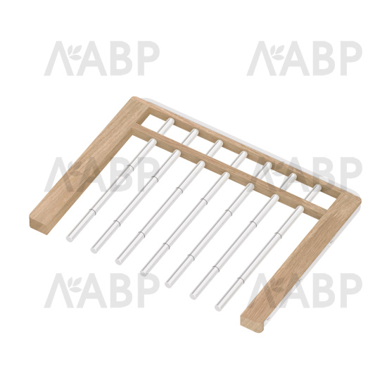 гардероб бел/460/вешалка для брюк выдвижная L=607 массив светлое дерево, WD0303.VP060.WH0PC.RB / 48136 / оптом и в розницу / мебельная фурнитура "ЛАВР"