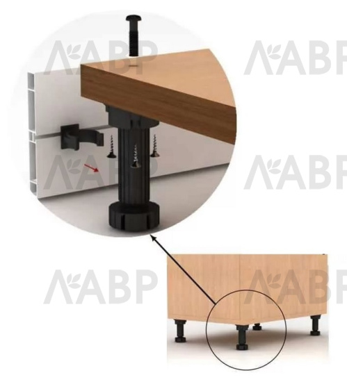 Клипса для кухонной опоры и цоколя из пластика / 42045 / оптом и в розницу / мебельная фурнитура "ЛАВР"