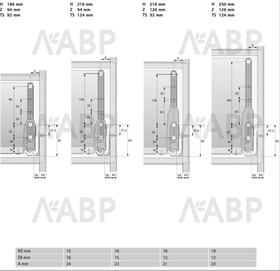 Выдвижной ящик ArciTech с надставками Top Side 218/94*4500мм белый 9149332 Hettich / 97378 / оптом и в розницу / мебельная фурнитура "ЛАВР"