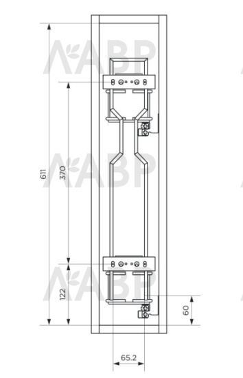 бутылочница 150 мм Laurus PRO левая, черная, (100*520*450) с направляющими Hettich / 25869 / оптом и в розницу / мебельная фурнитура "ЛАВР"