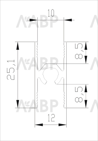 Аристо ЭКО//черный матовый рамка средняя  (5,4м) /AE0452.AP540.BKSPC.CJ / 92329 / оптом и в розницу / мебельная фурнитура "ЛАВР"