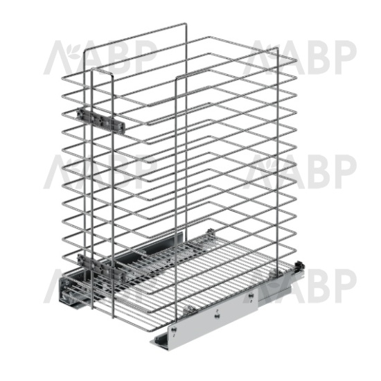 корзина сотовая для белья 340х470х550мм, хром, Starax/S-8053-C / 25851 / оптом и в розницу / мебельная фурнитура "ЛАВР"