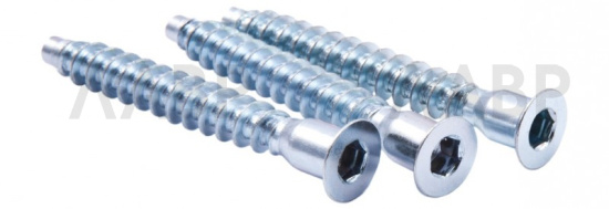 винт-конфирмат 7х50 шестигранник Firmax (2000)/FRM0001.12/2 аналог 21070 / 21028 / оптом и в розницу / мебельная фурнитура "ЛАВР"