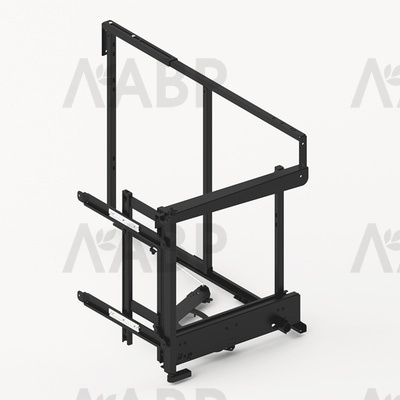 Хеттих/рама для выдвижной системы GORO, ширина двери 600 мм, цвет антрацит, правая /9382260 / 97856 / оптом и в розницу / мебельная фурнитура "ЛАВР"