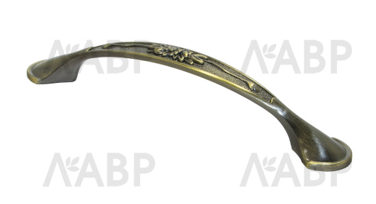 Ручка мебельная скоба ZA0254B 128мм бронза (старинная латунь) Laurus / 69397 / оптом и в розницу / мебельная фурнитура "ЛАВР"