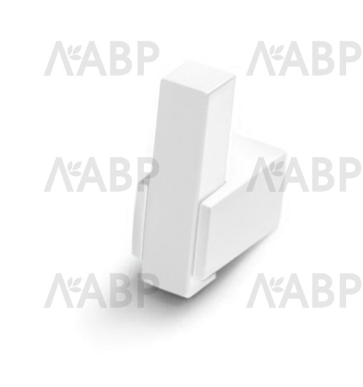 Крючок мебельный однорожковый В4 белый/белый / 07143 / оптом и в розницу / мебельная фурнитура "ЛАВР"