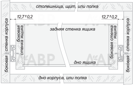 Направляющие шариковые полного выдвижения 550мм DB4501Zn/550 Boyard / 709081 / оптом и в розницу / мебельная фурнитура "ЛАВР"