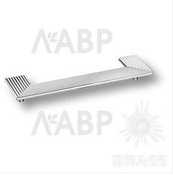 Brass 1203 192MP02 ручка скоба Геометрия, глянцевый хром 192 мм / 39698 / оптом и в розницу / мебельная фурнитура "ЛАВР"