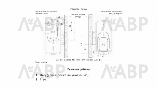 замок электронный с ключом-браслетом CLUB Z602CP.5 / 701004 / оптом и в розницу / мебельная фурнитура "ЛАВР"