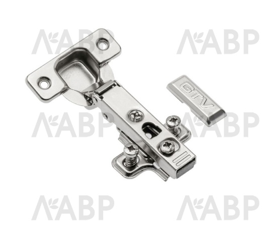 петля GTV накладная с h=0мм, без пруж, с еврош, clip-on(200шт)/ZP-COCA450-ZE / 11385 / оптом и в розницу / мебельная фурнитура "ЛАВР"