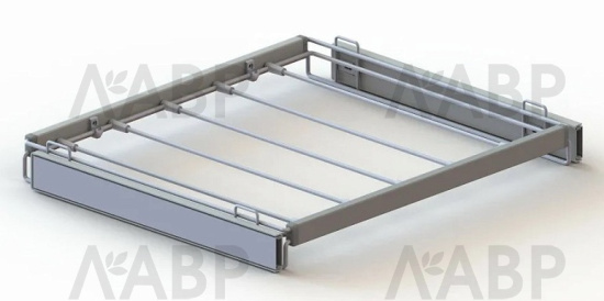 выдвижная вешалка для брюк (450-590мм), с доводчиком, хром/16.15.01.1.1.1 / 25713 / оптом и в розницу / мебельная фурнитура "ЛАВР"