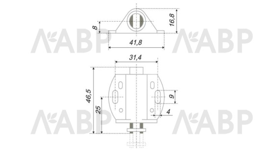 защелка магнитная Боярд, черный / MH01/Bl / 702001 / оптом и в розницу / мебельная фурнитура "ЛАВР"