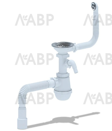 Комплект сливной арматуры одинарный А 1042SP15 / 662047-1 / оптом и в розницу / мебельная фурнитура "ЛАВР"