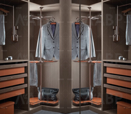 Nuomi/поворотная система хранения на 360 грудусов Ralphie Φ710*H(1910-2110)mm серый /6112100 / 86032 / оптом и в розницу / мебельная фурнитура "ЛАВР"