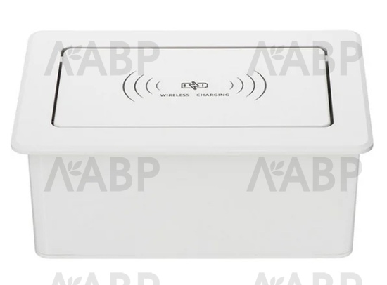 удлинитель врезной, беспровод. зарядка, 2*USB белый/LK-DMS-742 / 16575 / оптом и в розницу / мебельная фурнитура "ЛАВР"