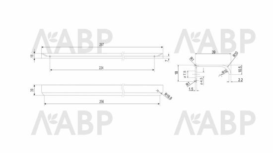 ручка Боярд/RT110BSG.1/224/300 / 769153-5 / оптом и в розницу / мебельная фурнитура "ЛАВР"