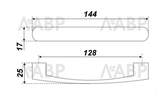ручка 0034 128мм хром матовый SC  FH.0034.128.SC  / 69429-1 / оптом и в розницу / мебельная фурнитура "ЛАВР"