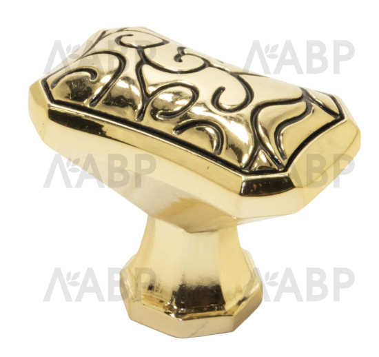 Ручка мебельная кнопка ZA0356 золото K-Gold+BK / 69582 / оптом и в розницу / мебельная фурнитура "ЛАВР"
