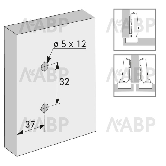 Монтажная планка крестообразная к петле Sensys Н=3мм с евровинтами черный обсидиан 9091801 Hettich / 97094 / оптом и в розницу / мебельная фурнитура "ЛАВР"