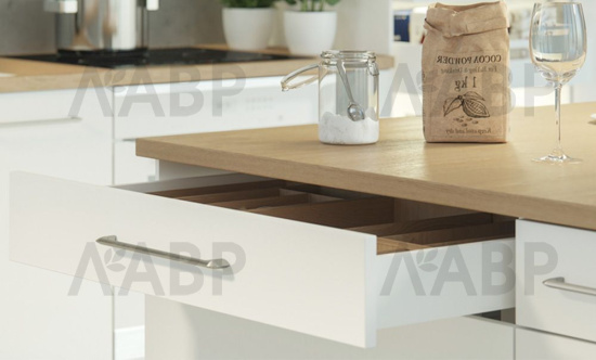 Выдвижной ящик AXIS PRO с доводчиком 84*450мм белый PB-AXISPRO-KPL450А1 GTV / 09524 / оптом и в розницу / мебельная фурнитура "ЛАВР"