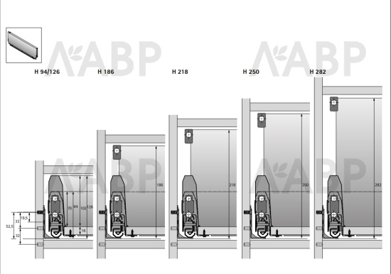 Выдвижной ящик ArciTech 94*450мм, БЕЗ направляющих белый 9149300 Hettich / 97385 / оптом и в розницу / мебельная фурнитура "ЛАВР"
