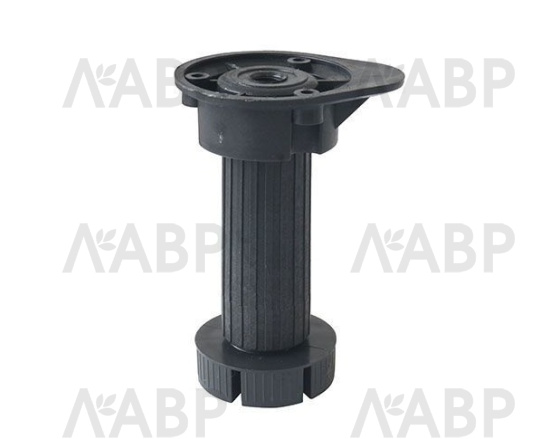 Опора кухонная регулируемая 100мм трехсборная БЕЗ винта,клипсы и подклипсника, черная / 10368 / оптом и в розницу / мебельная фурнитура "ЛАВР"