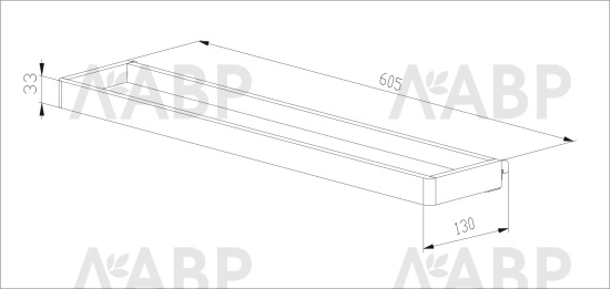гардероб Аристо/полка под зеркало, массив темное дерево WD0443.VP060.DDT00.RB / 29565 / оптом и в розницу / мебельная фурнитура "ЛАВР"
