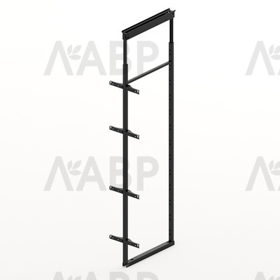 Хеттих/комплект рамы с фасадным креплением Olona 1600-1950, ширина корп 400мм, антрацит/9380995 / 97843 / оптом и в розницу / мебельная фурнитура "ЛАВР"