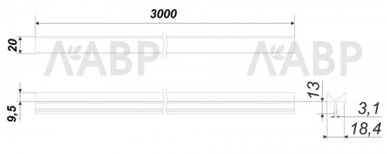 ручка Боярд/RP004SC.1/000/3000 / 769075 / оптом и в розницу / мебельная фурнитура "ЛАВР"