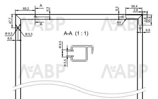 Аристо/* уголок соединительный для системы EDGE, аналог 22616 / DE1012.VS000.BK0PC.CK / 22616-1 / оптом и в розницу / мебельная фурнитура "ЛАВР"