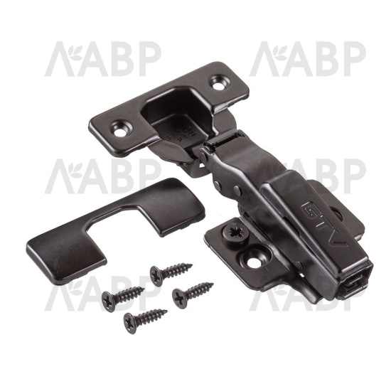 петля GTV накладная SILENTO PRO, h=0мм, 3D, доводчик, clip-on, черная (100шт)/ZM-HCSL09-3DBEO-20 / 11498 / оптом и в розницу / мебельная фурнитура "ЛАВР"