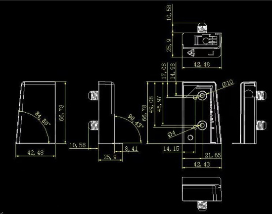 Навес кухонный регулируемый ABS правый / 13321 / оптом и в розницу / мебельная фурнитура "ЛАВР"