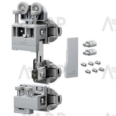 Хеттих/Wing Line L* комплект фурнитуры 25кг Heavy, без самозакрывания, серый, правый/9339348 / 97765 / оптом и в розницу / мебельная фурнитура "ЛАВР"
