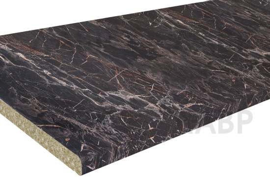кромка с клеем СОЮЗ 45*3050*906Г мрамор марквина черный / 89861 / оптом и в розницу / мебельная фурнитура "ЛАВР"
