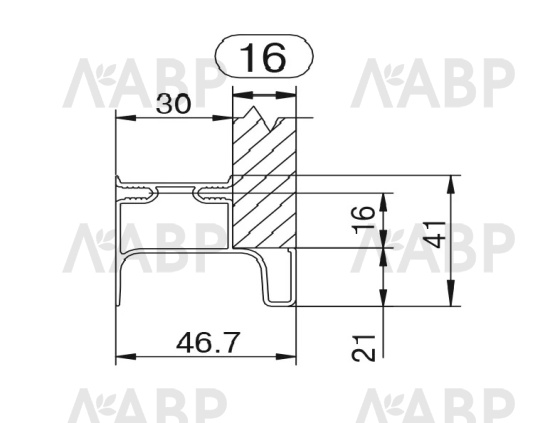GOLA FIRMAX* ручка-профиль вертикальный боковой, 3000мм, черный/FRM9202.B / 39567 / оптом и в розницу / мебельная фурнитура "ЛАВР"