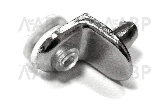 Полкодержатель с присоской угловой 13*7,2мм SS14 / 13074 / оптом и в розницу / мебельная фурнитура "ЛАВР"