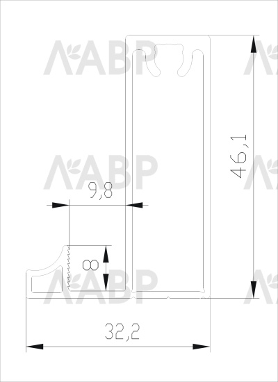 Аристо Slim Line/золото крацованное рамка широкая (5,4м) / AV0589.VP540.GLBAN.CJ / 92314 / оптом и в розницу / мебельная фурнитура "ЛАВР"