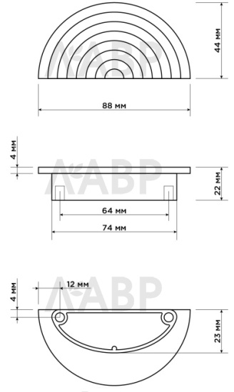 ручка Laurus PRO ZA1988 64мм золото брашированное BG / 519183 / оптом и в розницу / мебельная фурнитура "ЛАВР"