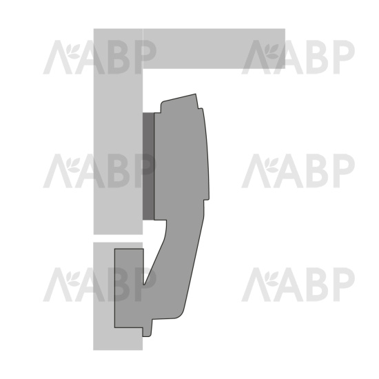 Петля мебельная угловая Sensys 8639i с доводчиком для фальшпанелей черный обсидиан 9091748 Hettich  / 97091 / оптом и в розницу / мебельная фурнитура "ЛАВР"