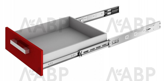 Направляющие шариковые полного выдвижения Satellite с доводчиком 450мм DB4505Zn/450 Boyard / 709375 / оптом и в розницу / мебельная фурнитура "ЛАВР"