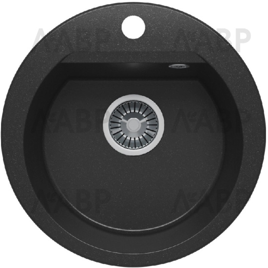 Мойка мраморная Atol 460 №16 черный d460*200мм / 62617 / оптом и в розницу / мебельная фурнитура "ЛАВР"