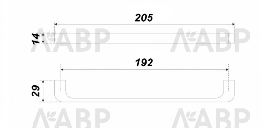 ручка Боярд/RS287BSN.4/192 / 719911-1 / оптом и в розницу / мебельная фурнитура "ЛАВР"