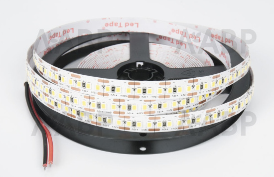 светодиодная лента 8мм, 48Вт на 5м, 120д/м, IP20, 12В, кабель 150мм, натуральный, 5м/305002NW / 33534 / оптом и в розницу / мебельная фурнитура "ЛАВР"