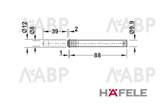 #толкатель нажимной Type 3,26-48N, Push-to-Open,серый/372.91.502 / 94214 / оптом и в розницу / мебельная фурнитура "ЛАВР"