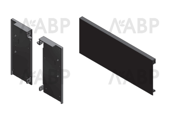 Передняя панель для низкого внутреннего ящика AXIS PRO антрацит PB-AXISPRO-ZESWEW-A GTV / 09541 / оптом и в розницу / мебельная фурнитура "ЛАВР"