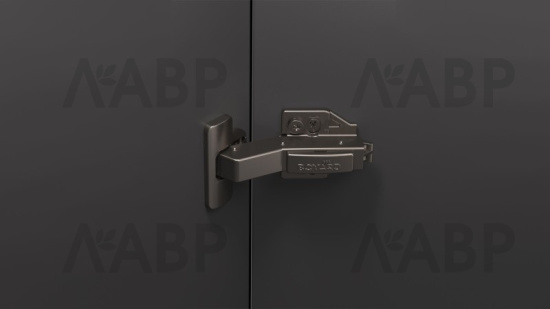 петля 4-х шарнирная Боярд H845C02/BN EVO 45° с довод, черный никель без планки (100)  / 711249 / оптом и в розницу / мебельная фурнитура "ЛАВР"