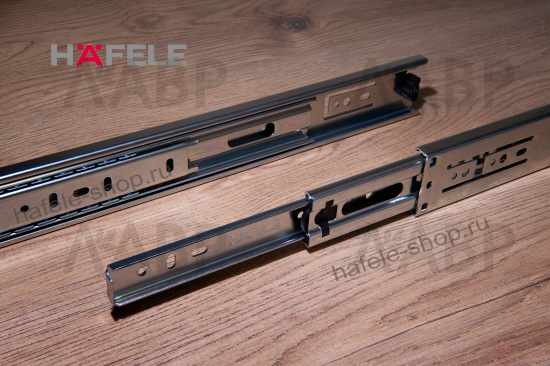 Направляющие шариковые полного выдвижения 300мм на 35кг 432.21.971 Hafele / 49962 / оптом и в розницу / мебельная фурнитура "ЛАВР"