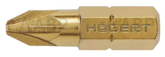 Набор бит PZ2 25мм нитрид титана сталь S2 упаковка 5шт HT1S385 HOEGERT / 58191 / оптом и в розницу / мебельная фурнитура "ЛАВР"