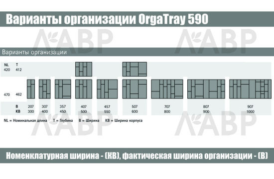 Лоток для столовых приборов OrgaTray 590 для ящиков InnoTech Atira 800*470мм антрацит 9194914 Hettich / 97372 / оптом и в розницу / мебельная фурнитура "ЛАВР"
